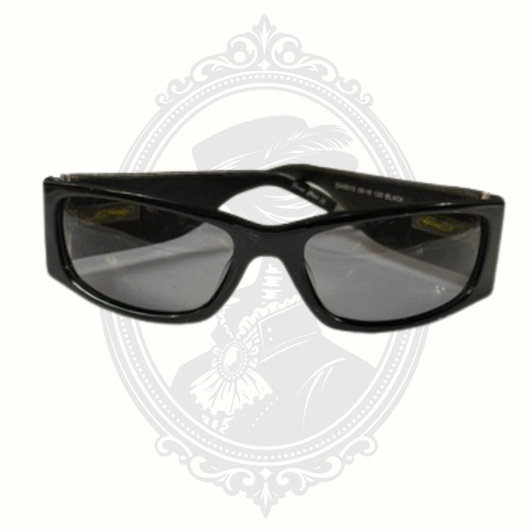 Ed Hardy Death Is Certain skull sunglasses front view black frame