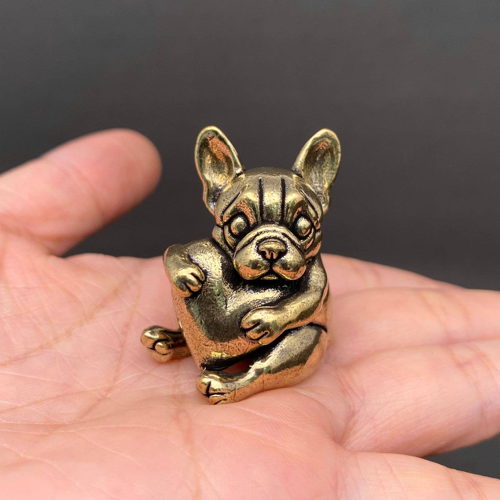 Brass Heart Bulldog Crafts Decoration Desktop Ornaments
