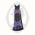 Emerald Sundae Black Art Deco Geometric Maxi Dress – Size Small
