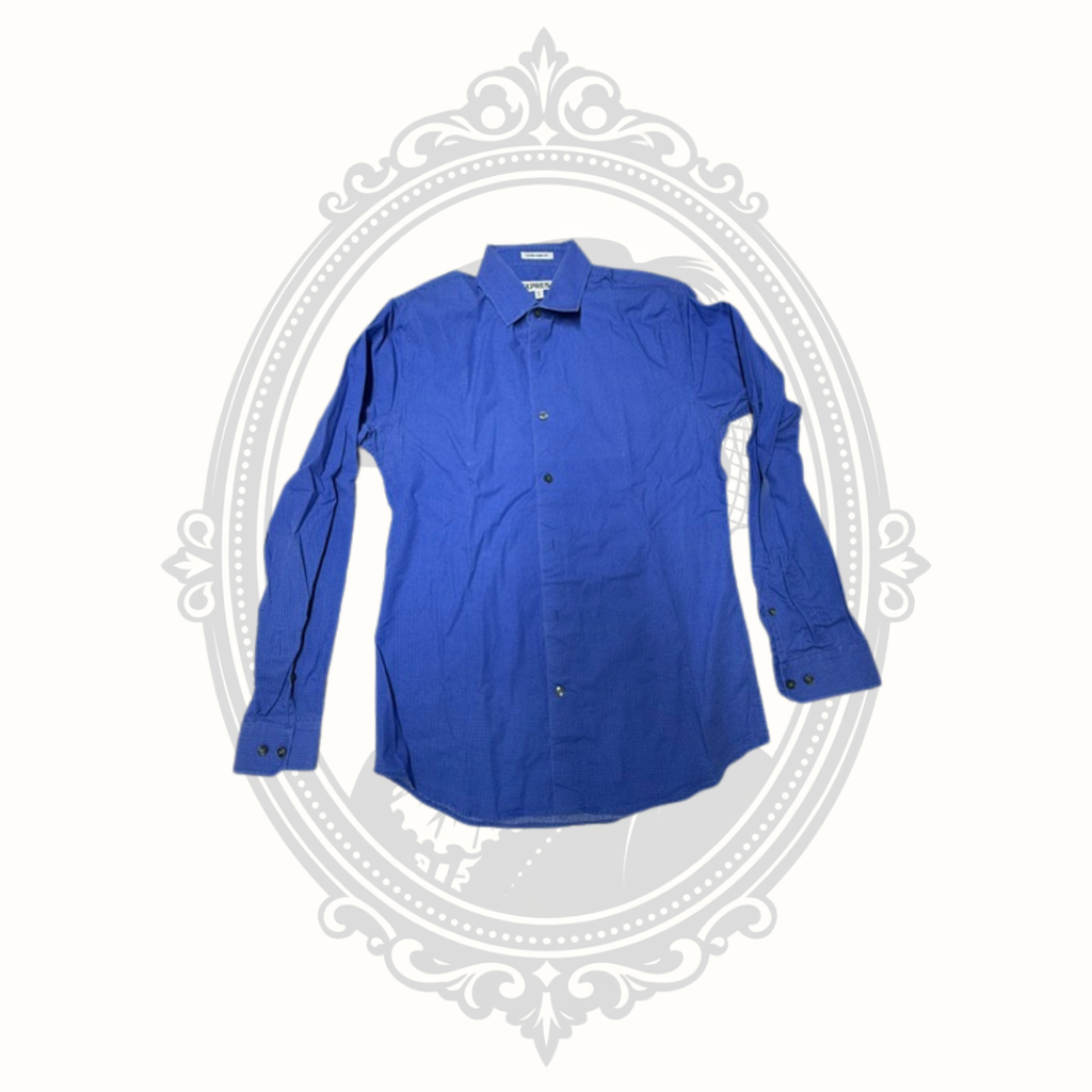 Express Extra Slim Fit Blue Dot Dress Shirt – Men’s Medium 15–15½