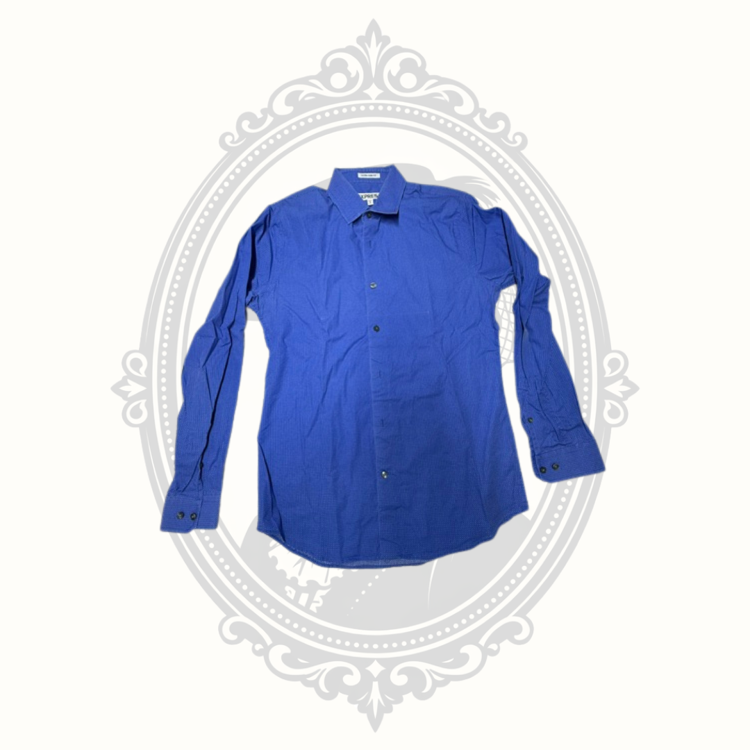Express Extra Slim Fit Blue Dot Dress Shirt – Men’s Medium 15–15½