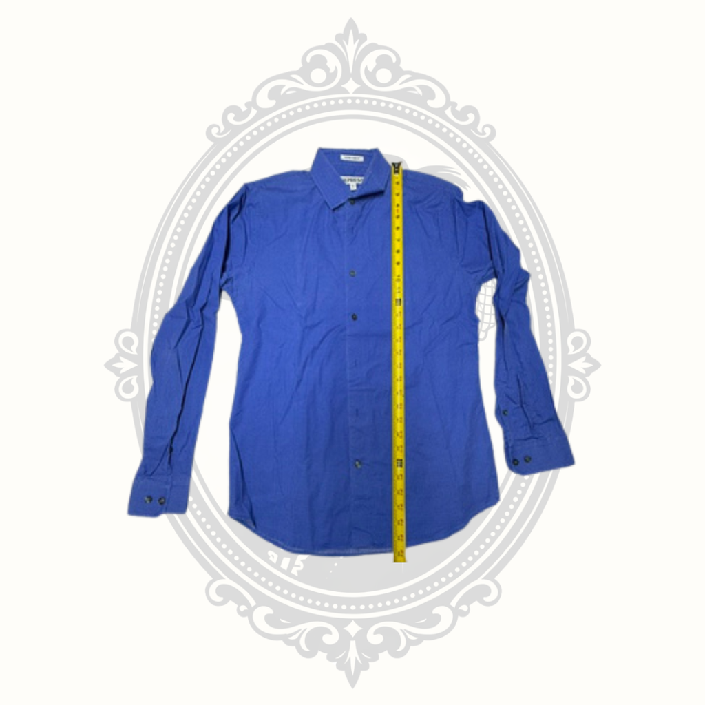 Express Extra Slim Fit Blue Dot Dress Shirt – Men’s Medium 15–15½