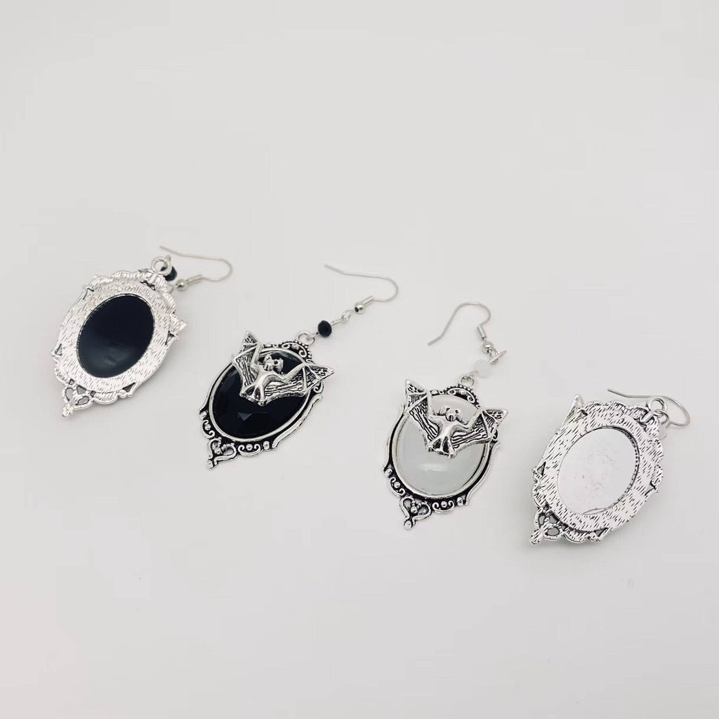 Gothic Bat Pendant Earrings - GT