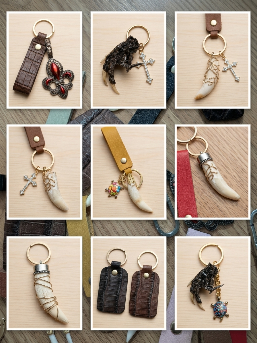 Genuine Louisiana Alligator Keychains – Tooth, Foot & Natural Curiosity Charms