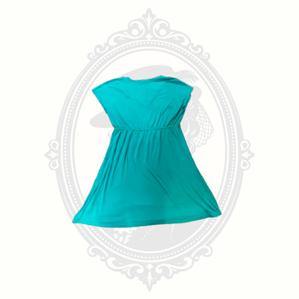Faded Glory Women's Teal Drawstring Waist Sun Dress Size Small (4-6)