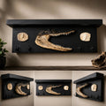 Authentic Louisiana Alligator Head Key Mount with Scutes | Handcrafted Wall Deco