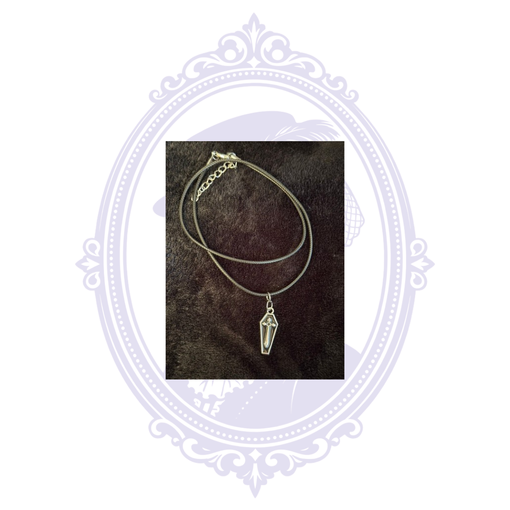 Cupboard Crafted Coffin Cross Gothic Necklace