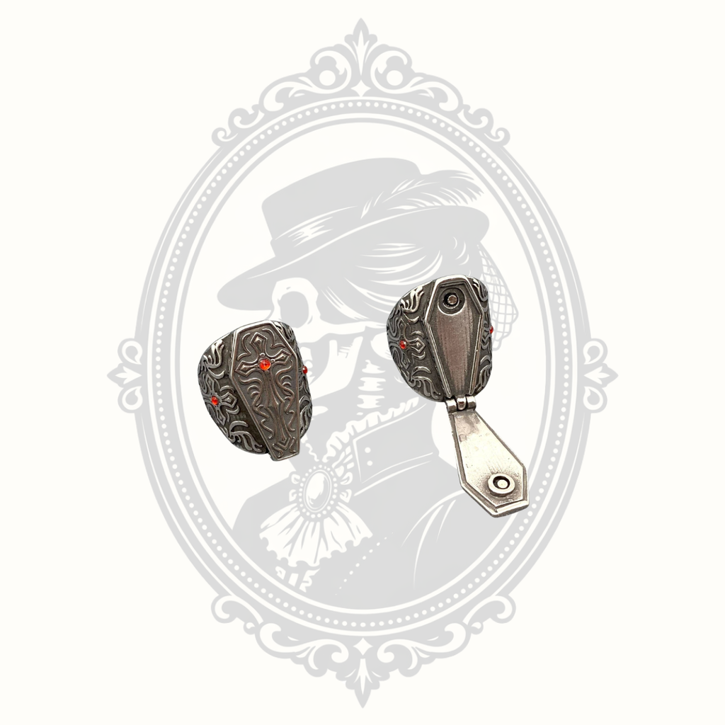 Gothic Openable Coffin Cross Stainless Steel Ring