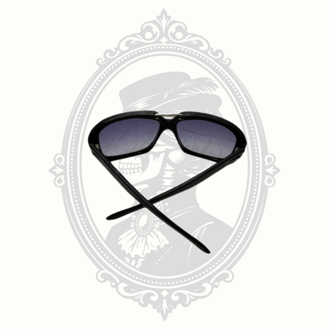 Gucci GG 1017/S 59□15 Leather Wrap Sunglasses Black Gray Gradient Lenses Made in Italy with Case & Authenticity Card