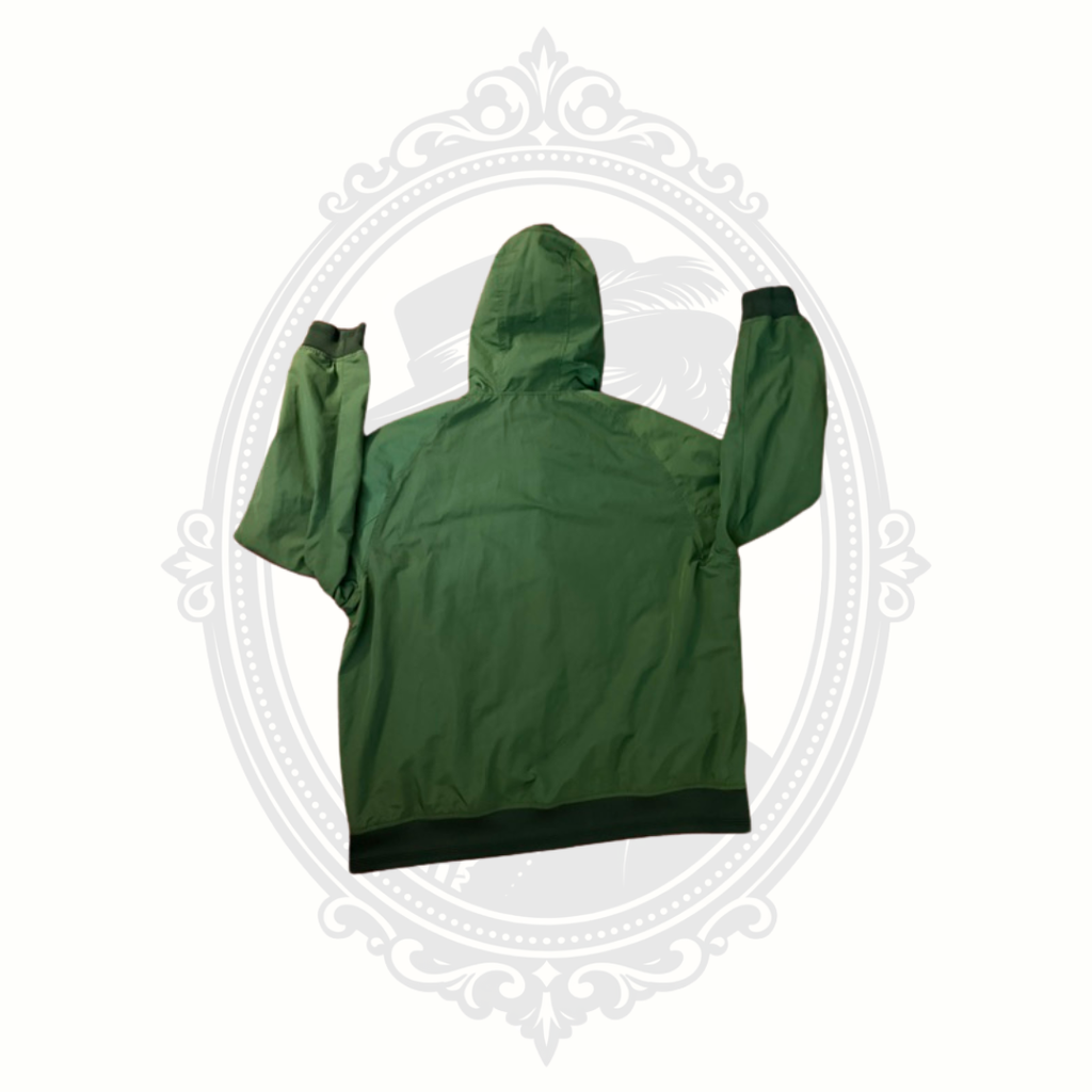 H&M L.O.G.G. Forest Green Hooded Windbreaker Jacket Men's XL – Mesh Lined Full Zip