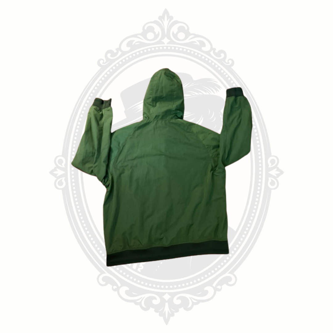 H&M L.O.G.G. Forest Green Hooded Windbreaker Jacket Men's XL – Mesh Lined Full Zip