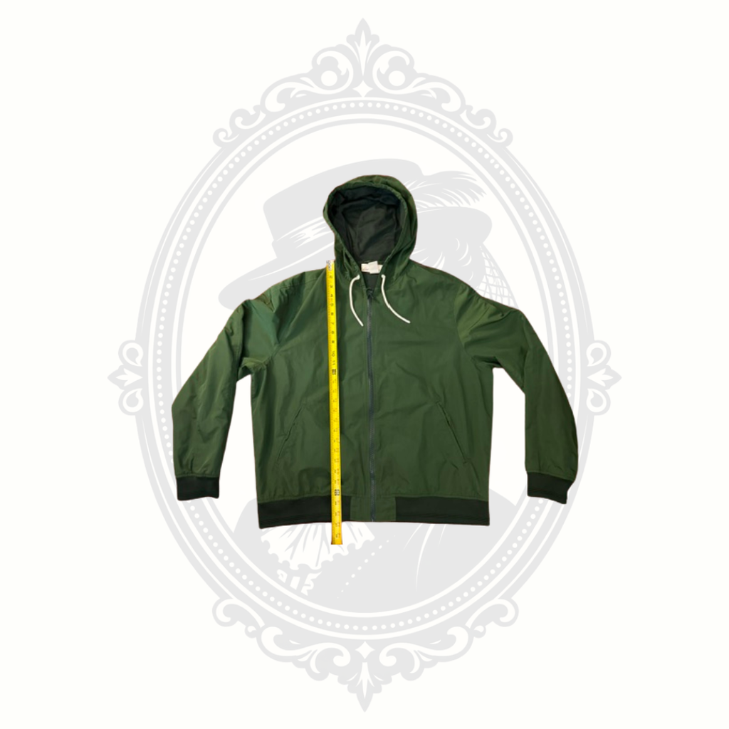 H&M L.O.G.G. Forest Green Hooded Windbreaker Jacket Men's XL – Mesh Lined Full Zip