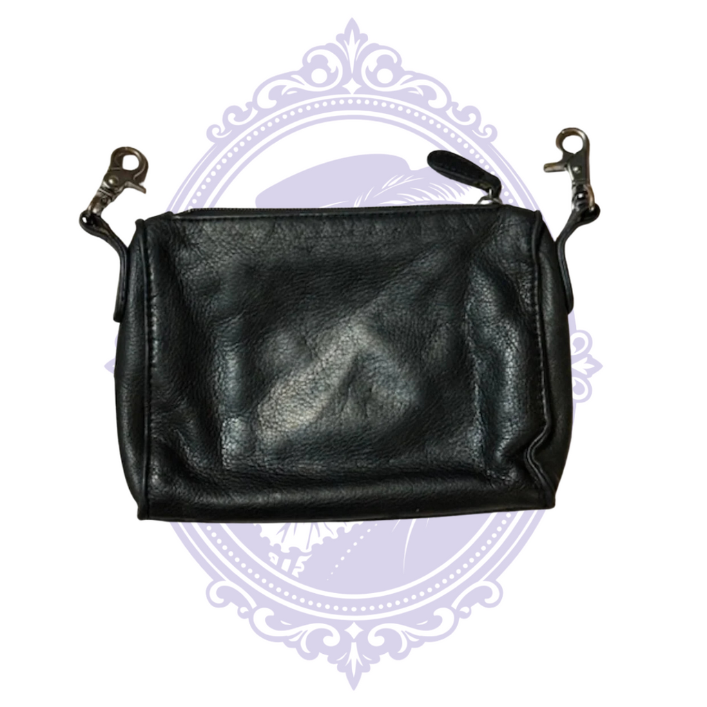 Harley-Davidson genuine black leather clip-on hip bag style 99411-11VW back