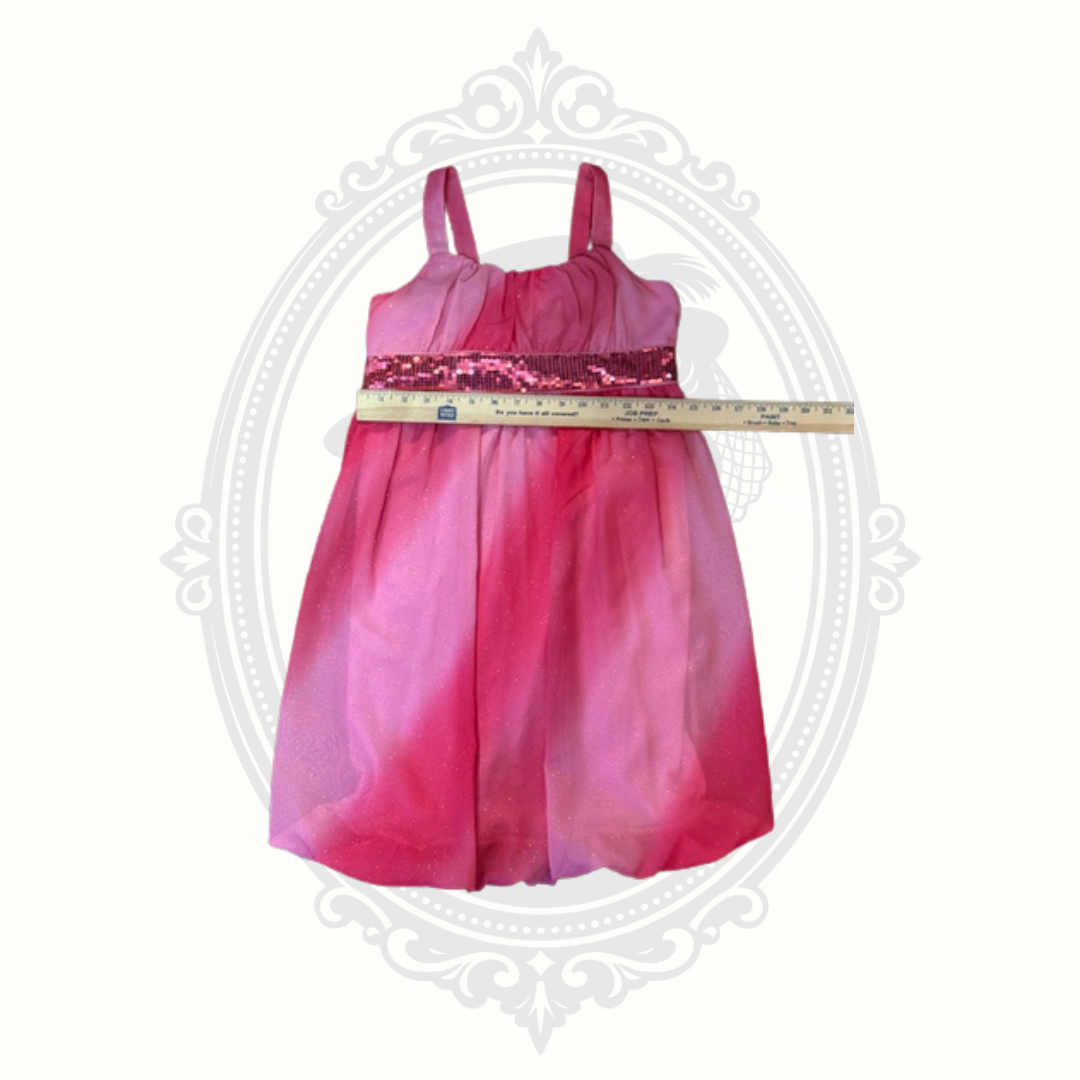 Holiday Editions Girls Pink Ombre Sequin Party Dress Size XL 14/16