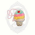Ice Cream Cone Faux Fur Crossbody Purse