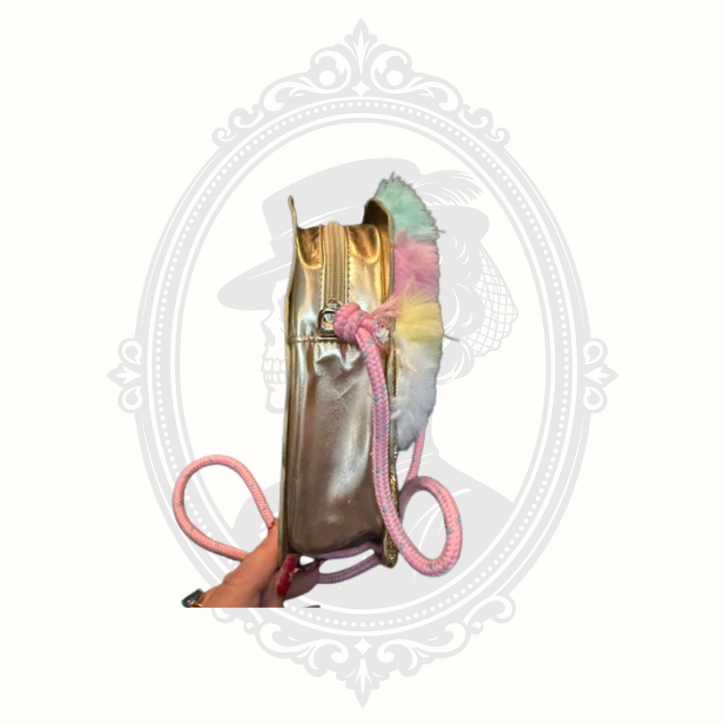 Ice Cream Cone Faux Fur Crossbody Purse