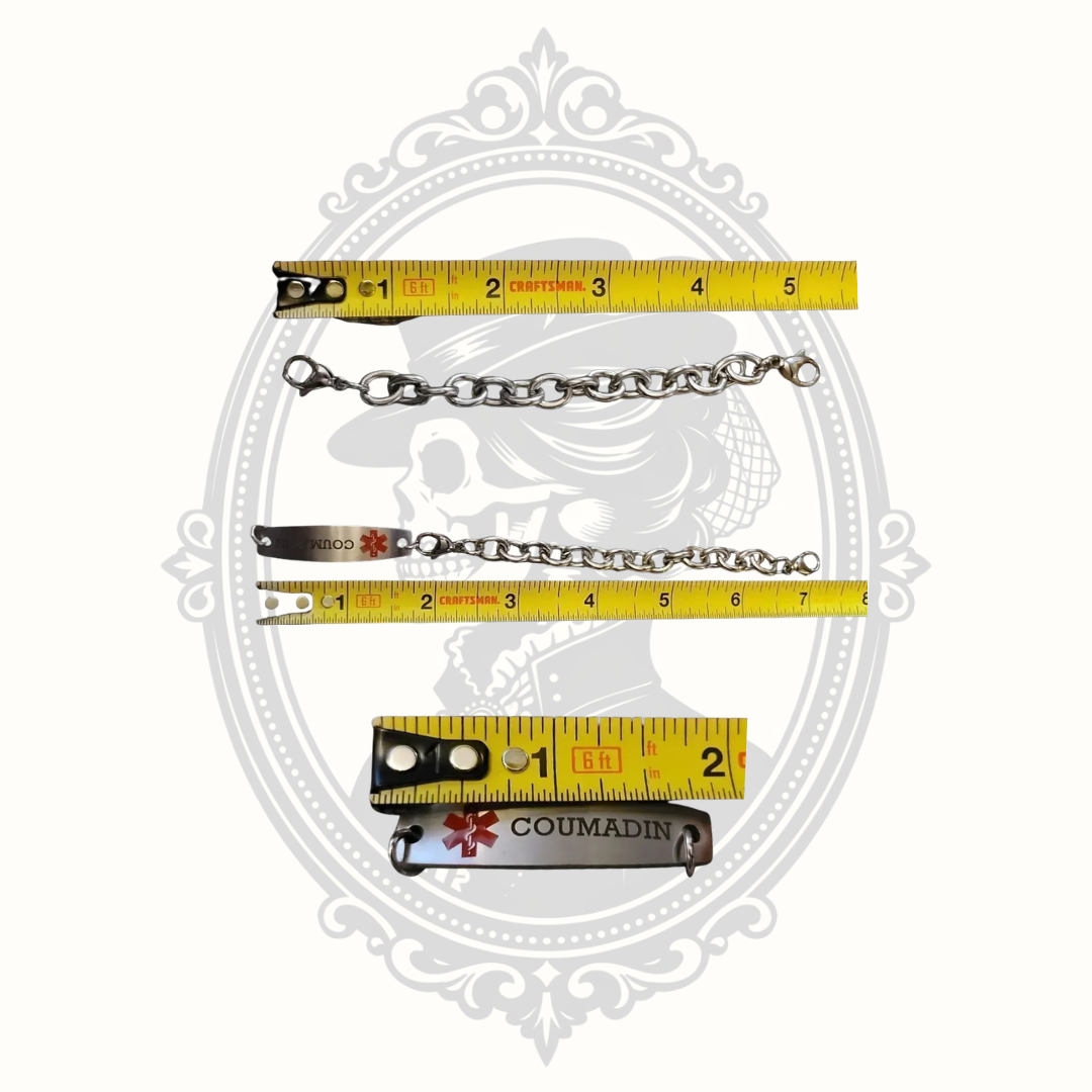 Interchangeable Stainless Steel Medical Alert Bracelet – Coumadin ID Plate