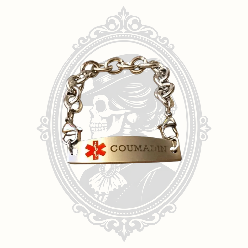 Interchangeable Stainless Steel Medical Alert Bracelet – Coumadin ID Plate