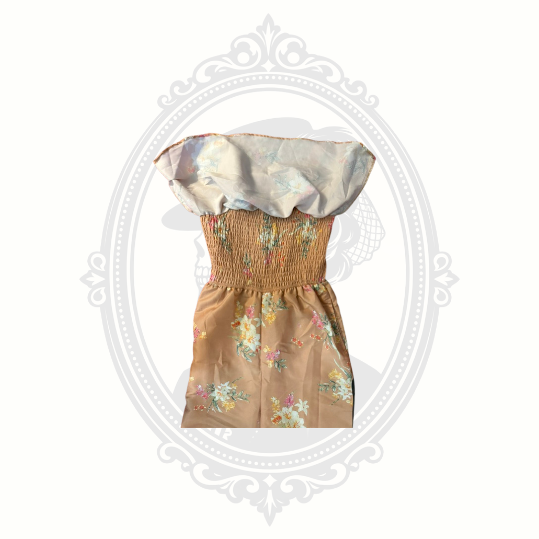 Jaqueline Design Studio Floral Wide Leg Jumpsuit Medium Adjustable Strap Boho Romper