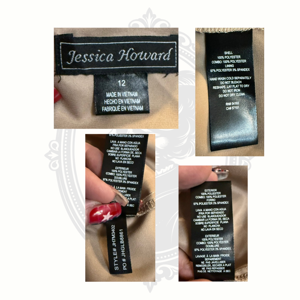 Jessica Howard Gold Sequin Cocktail Dress – NWT – Size 12