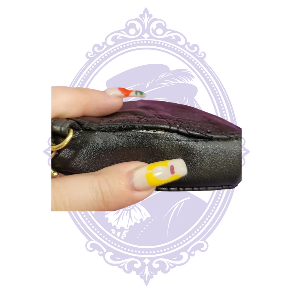 Juicy Couture black embossed heart wristlet, detail photo 6