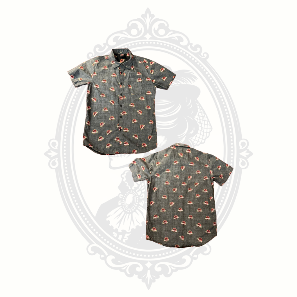 Jurassic Park Logo Print Button-Up Shirt Men's Small Fifth Sun Universal