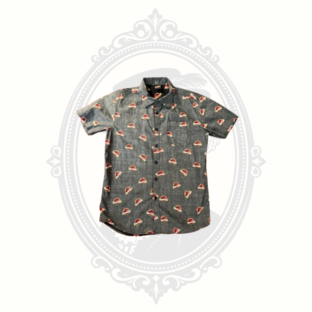 Jurassic Park Logo Print Button-Up Shirt Men's Small Fifth Sun Universal
