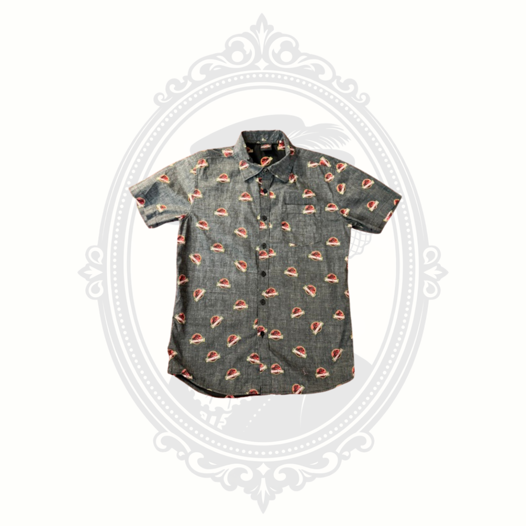 Jurassic Park Logo Print Button-Up Shirt Men's Small Fifth Sun Universal