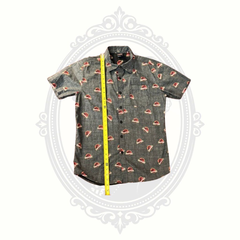 Jurassic Park Logo Print Button-Up Shirt Men's Small Fifth Sun Universal