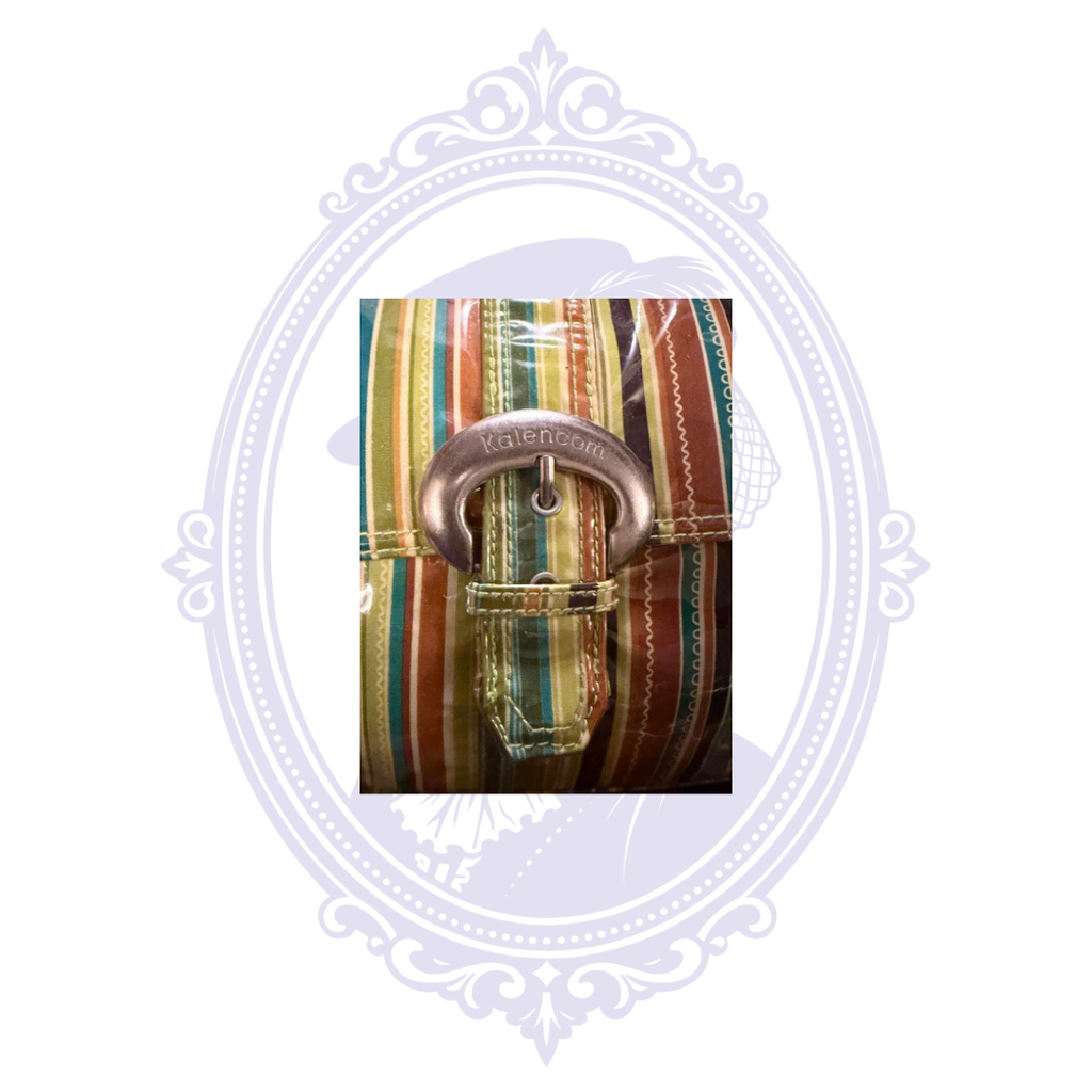 Kalencom New Orleans Multicolor Stripe Laminated Cotton Messenger Diaper Bag