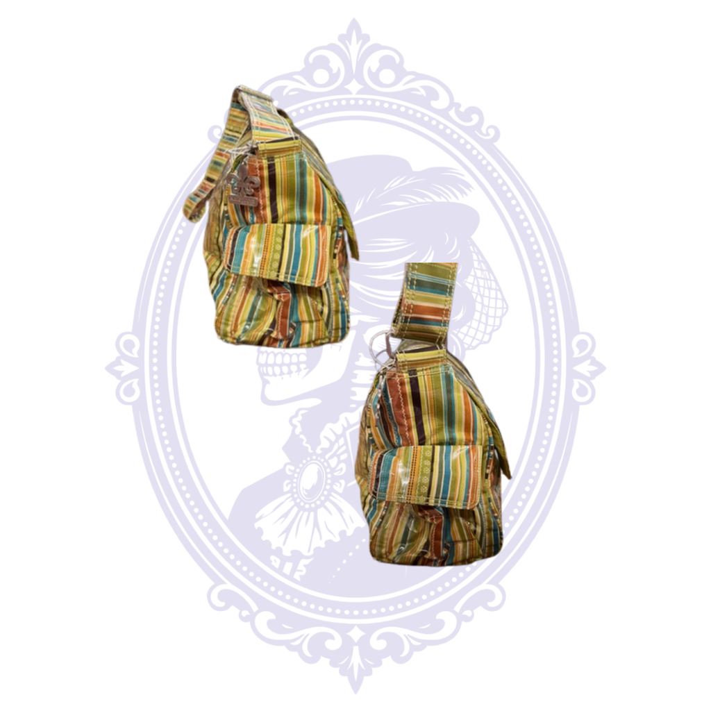Kalencom New Orleans Multicolor Stripe Laminated Cotton Messenger Diaper Bag