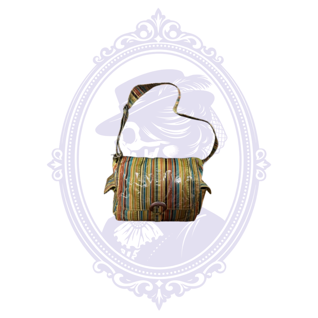 Kalencom New Orleans Multicolor Stripe Laminated Cotton Messenger Diaper Bag