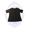 Karen Scott Women's Black Embroidered V-Neck Top – Size 1X