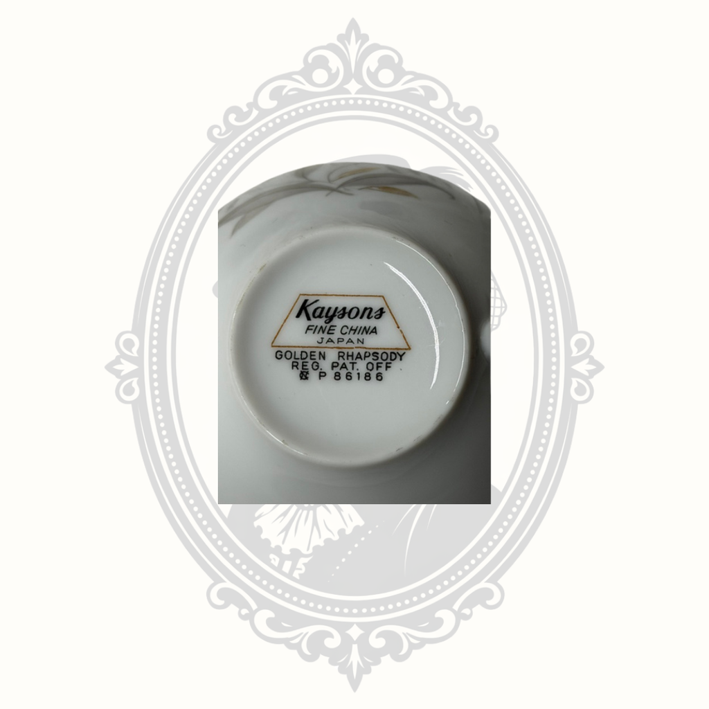 Vintage 1961 Kaysons Golden Rhapsody Fine China Cups & Saucers – Set of 11