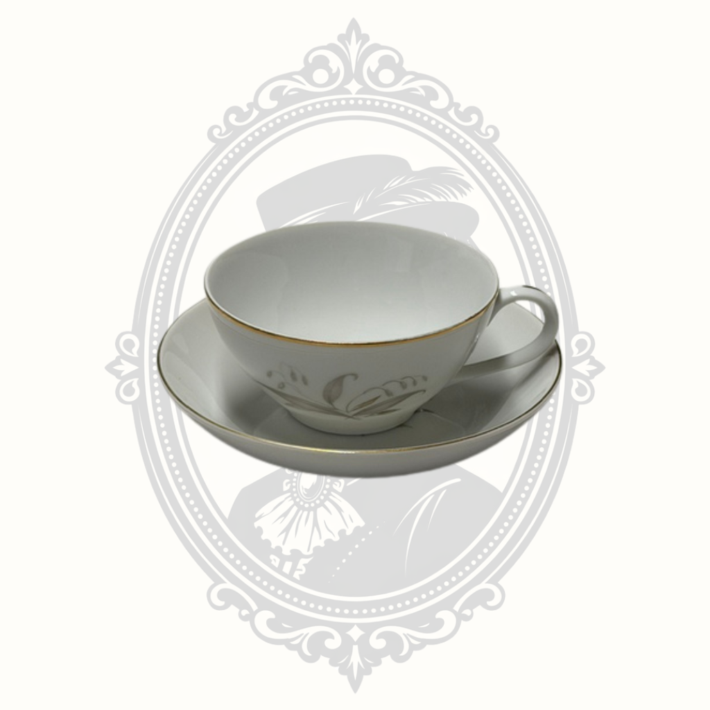 Vintage 1961 Kaysons Golden Rhapsody Fine China Cups & Saucers – Set of 11