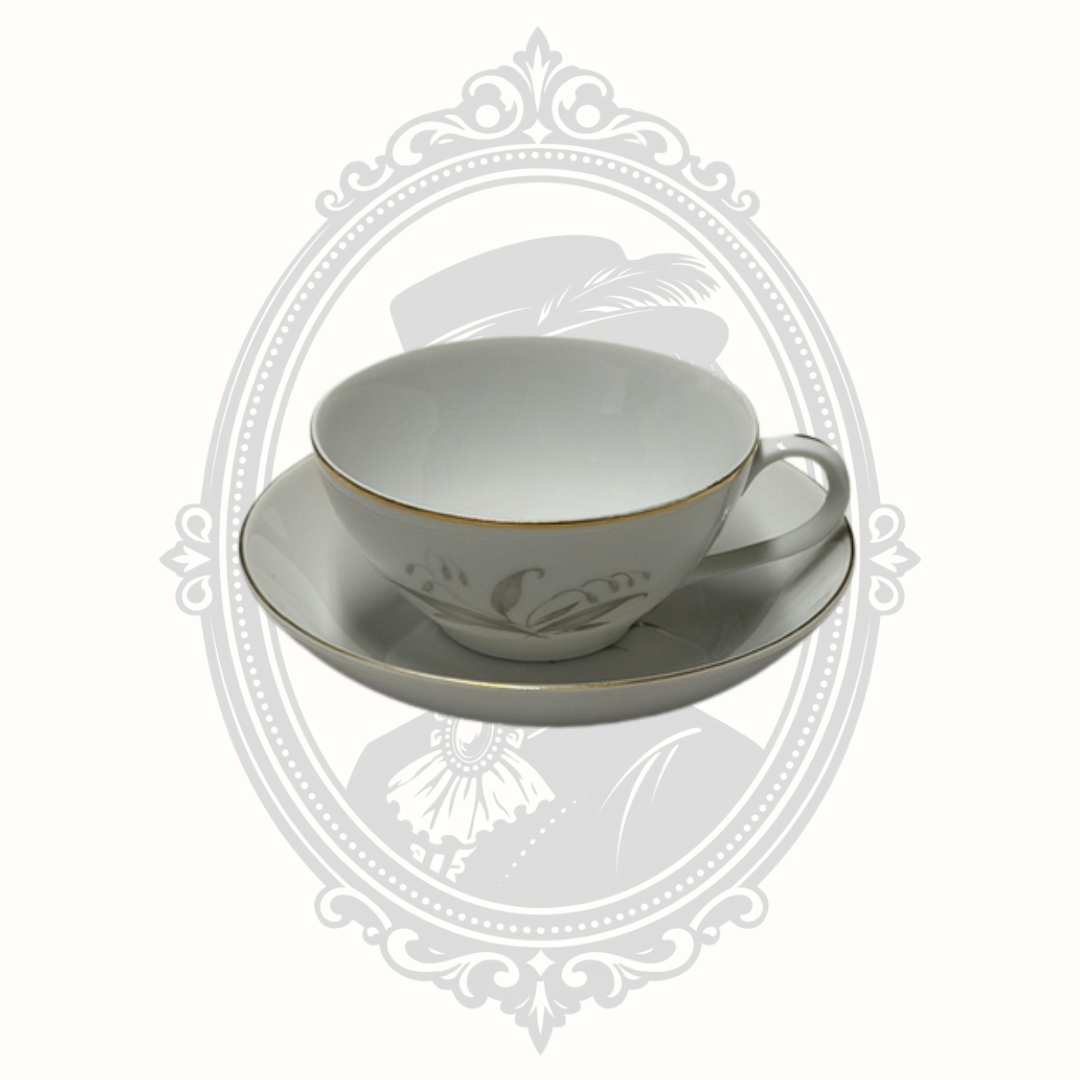 Vintage 1961 Kaysons Golden Rhapsody Fine China Cups & Saucers – Set of 11