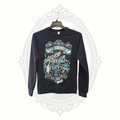 Kennywood Holiday Lights Graphic Crewneck Sweatshirt Navy Adult Small