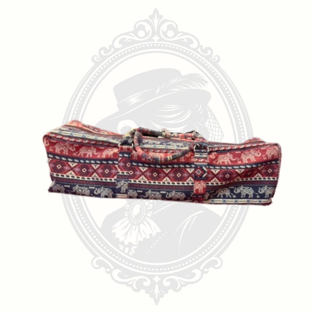 Kindfolk Karma Elephant Print Yoga Mat Duffel Bag Canvas Yoga Carrier