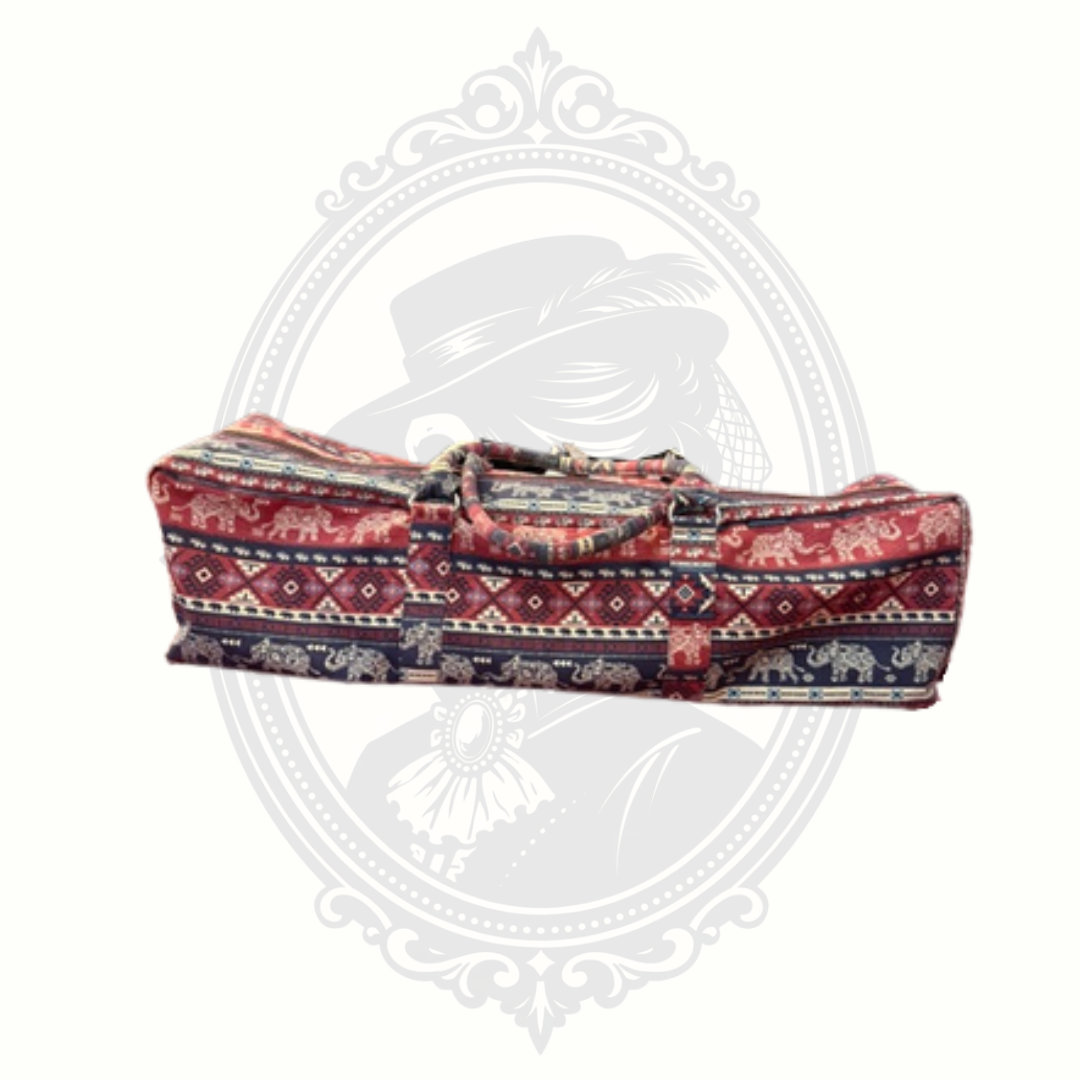 Kindfolk Karma Elephant Print Yoga Mat Duffel Bag Canvas Yoga Carrier