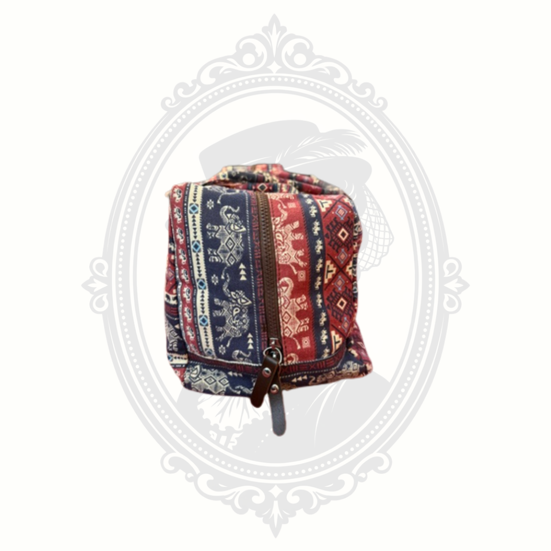 Kindfolk Karma Elephant Print Yoga Mat Duffel Bag Canvas Yoga Carrier