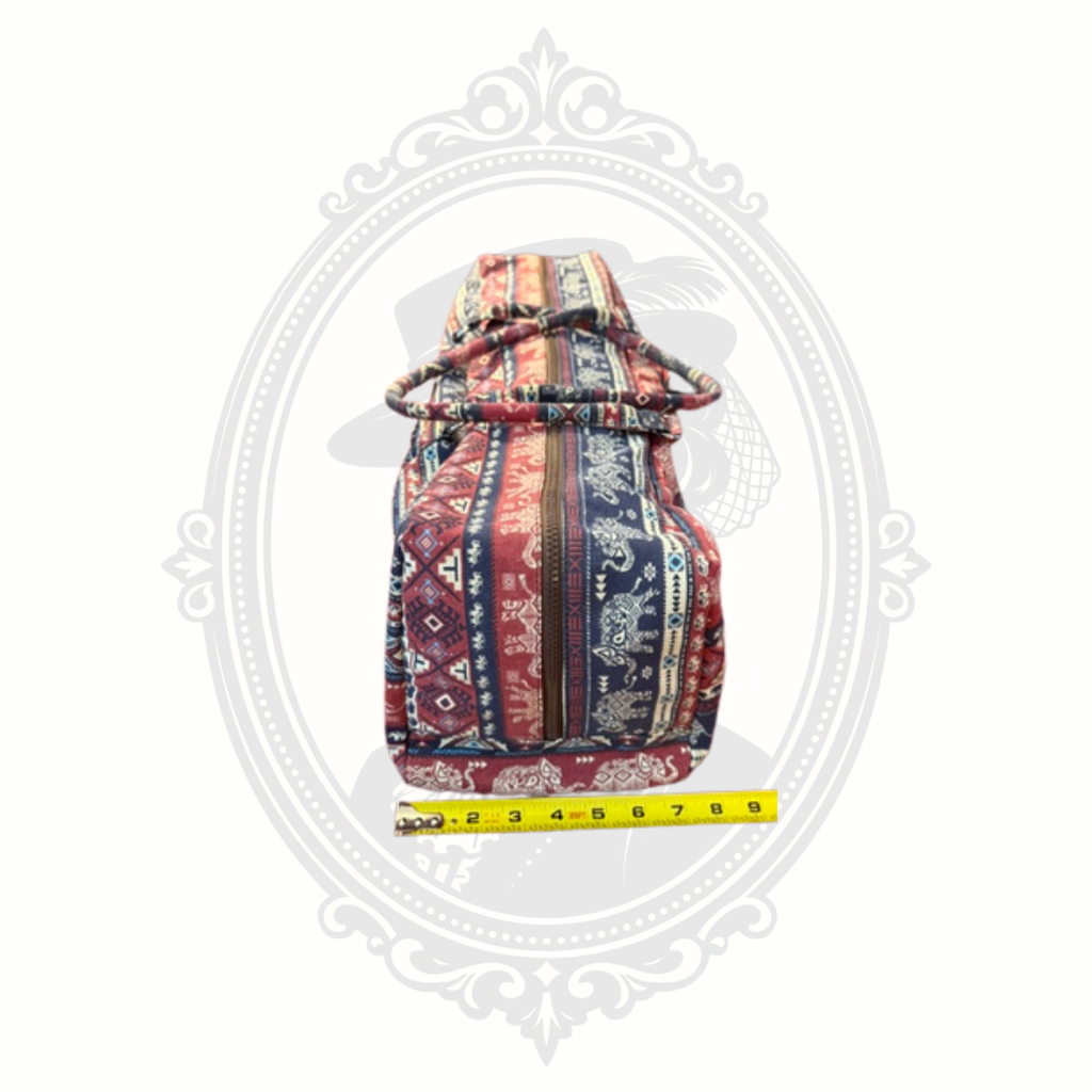 Kindfolk Karma Elephant Print Yoga Mat Duffel Bag Canvas Yoga Carrier