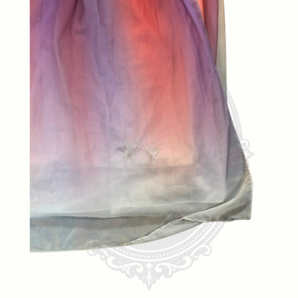 Multicolored fabric with a gradient effect on a white background