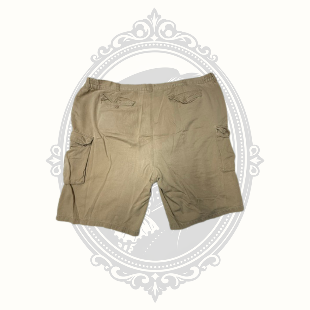 KingSize Men's Khaki Cotton Cargo Shorts – 3XL Big