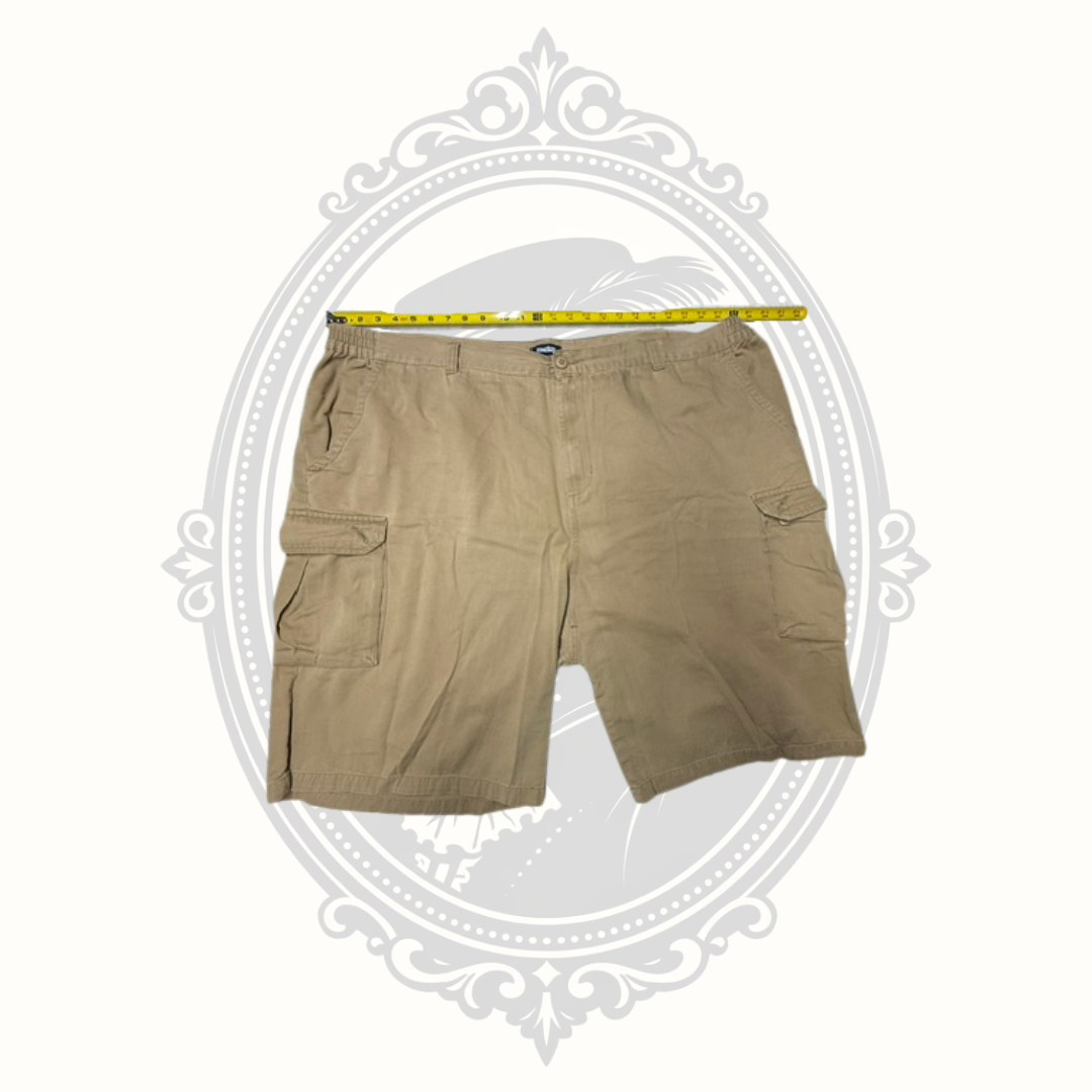 KingSize Men's Khaki Cotton Cargo Shorts – 3XL Big