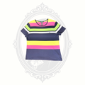 Lauren Ralph Lauren Women's XL Colorful Striped Cotton Knit Top