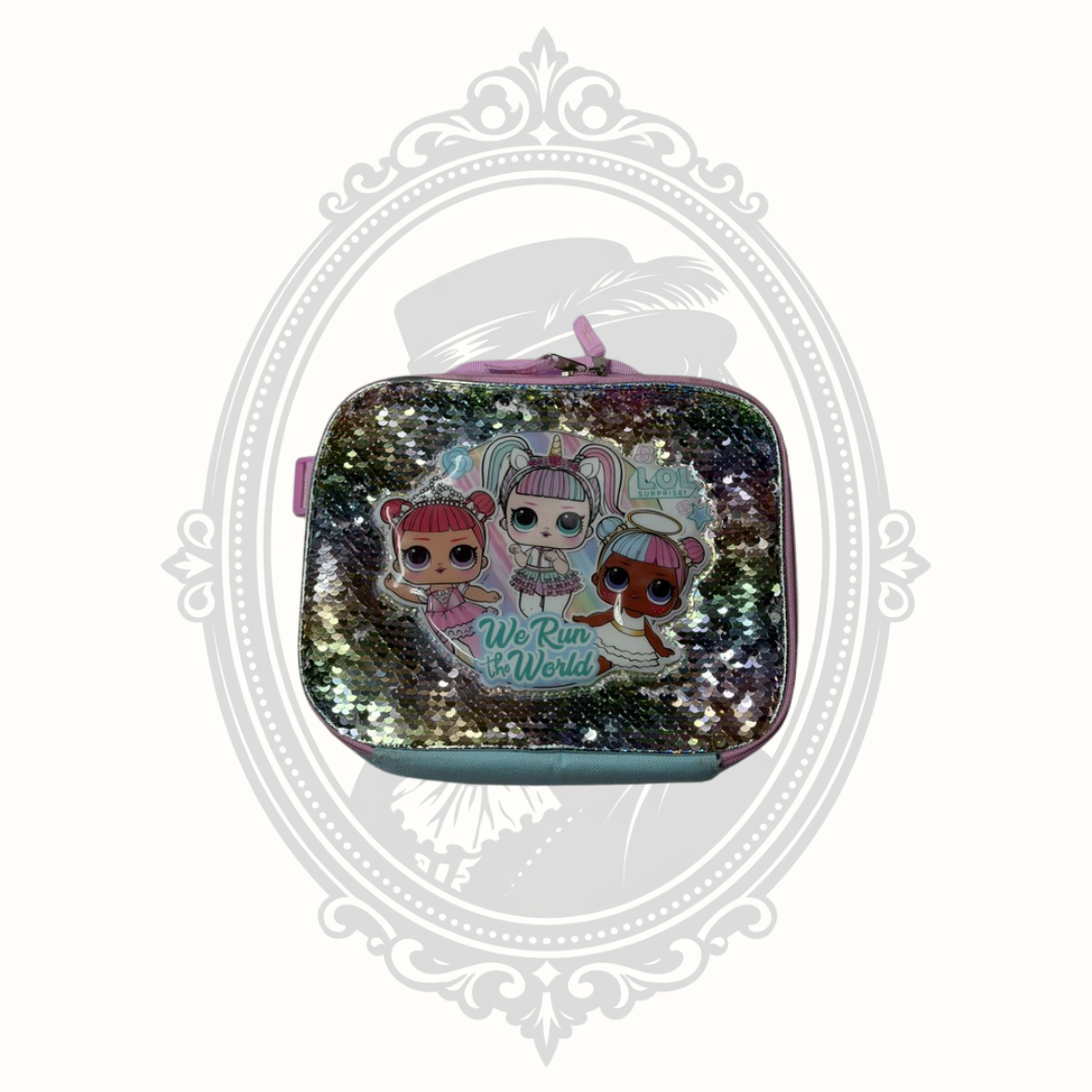 L.O.L. Surprise! Girls Backpack Lunch Box Pencil Case 3-Piece School Set Sequin MGA