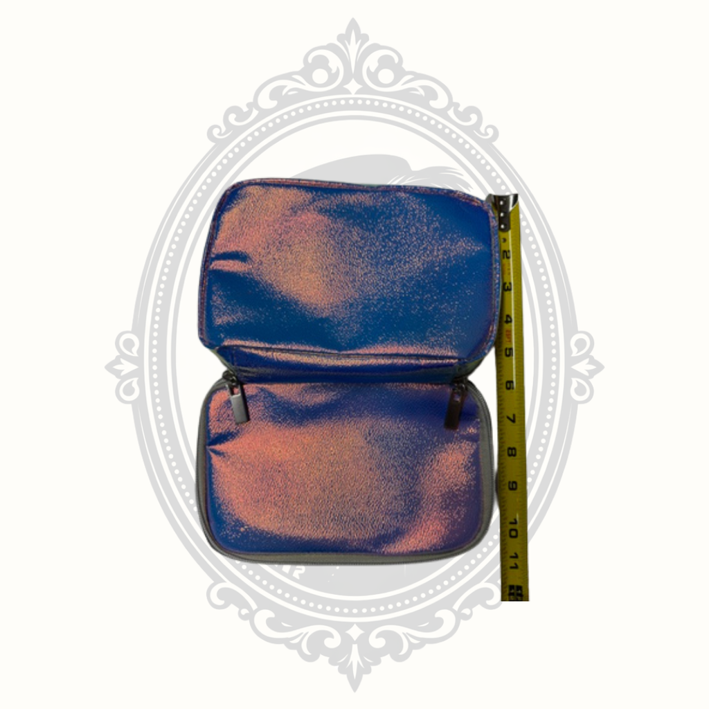 EVA NYC Iridescent Travel Cosmetic Bag | Holographic Makeup Organizer Case