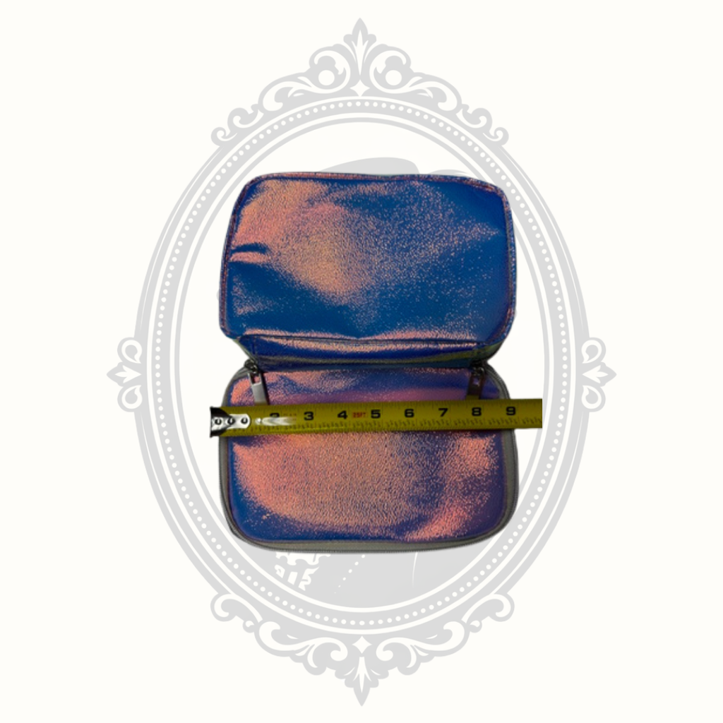 EVA NYC Iridescent Travel Cosmetic Bag | Holographic Makeup Organizer Case