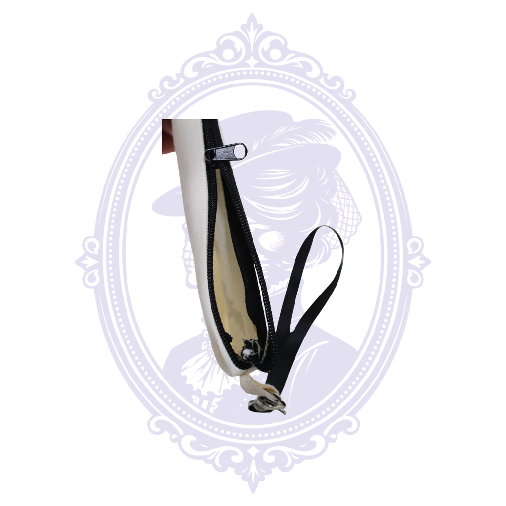 Morticia & Gomez Addams “Every Girl Wants to Feel” Zippered Wristlet Pouch
