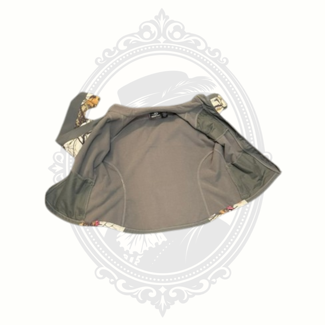 Mossy Oak Women's XL Softshell Fleece Jacket Gray Winter Break Camo Pink Logo
